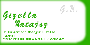 gizella matajsz business card